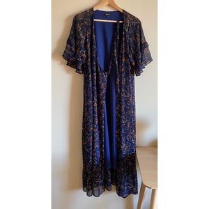 Madewell maxi wrap dress